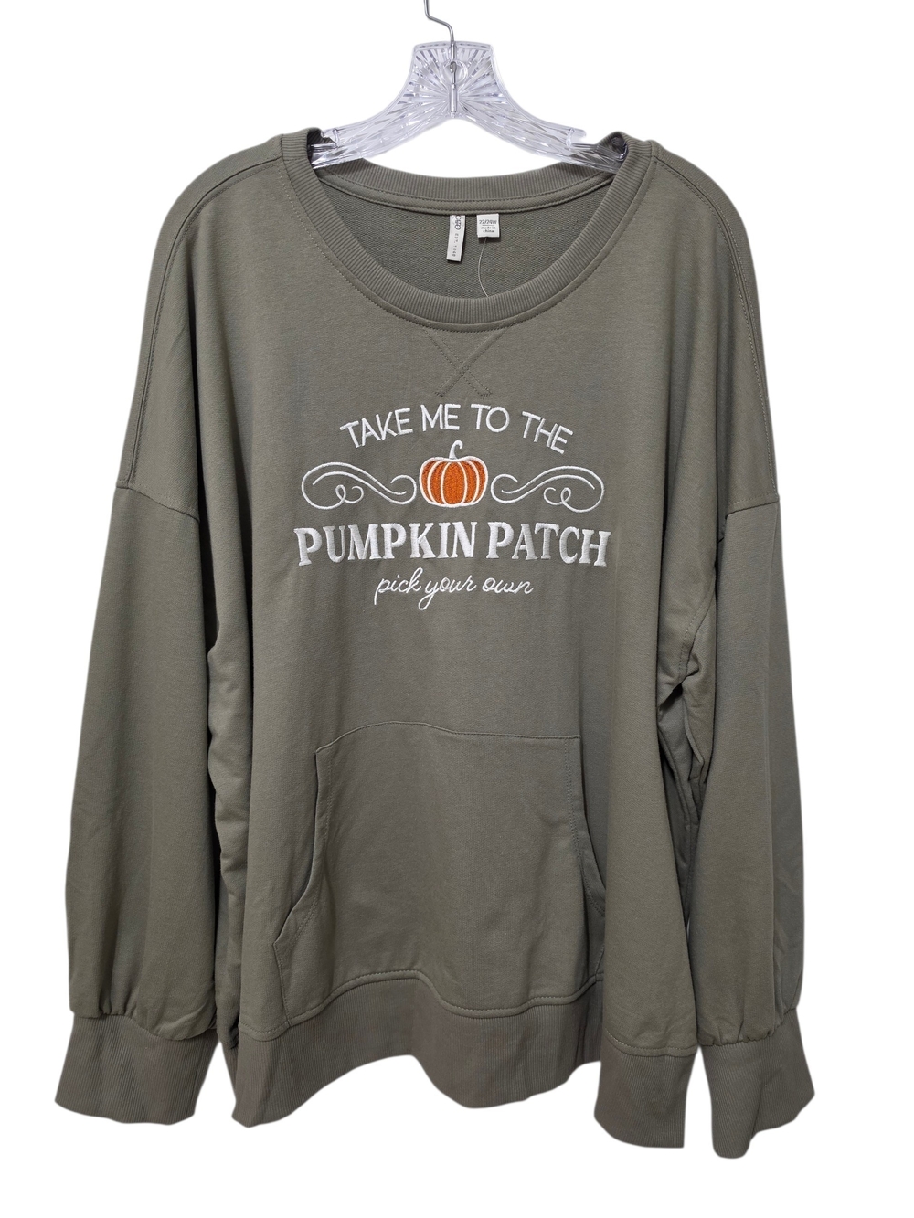 Cato | Take Me To The Pumpkin Patch Emrboidered Sweatshirt Pocket 22/24W Plus